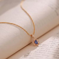 Urthn Crystal Stone Chain Pendant For Women/ Girls(Pack of 12)