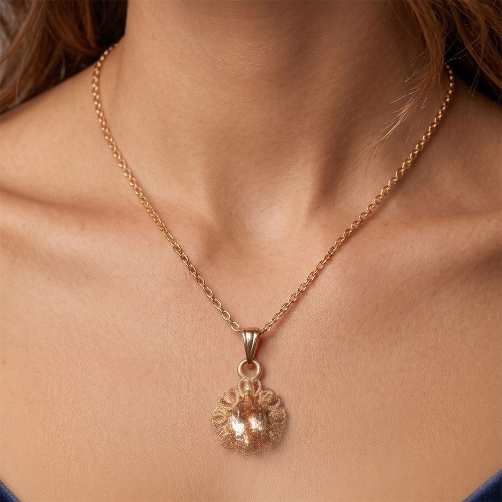 Urthn Crystal Stone Chain Pendant For Women/ Girls (Pack of 12)
