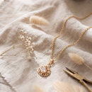 Urthn Crystal Stone Chain Pendant For Women/ Girls (Pack of 12)