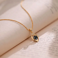 Urthn Gold Plated Assorted Colors Stylish Chain Pendant For Women & Girls (Pack of 12)