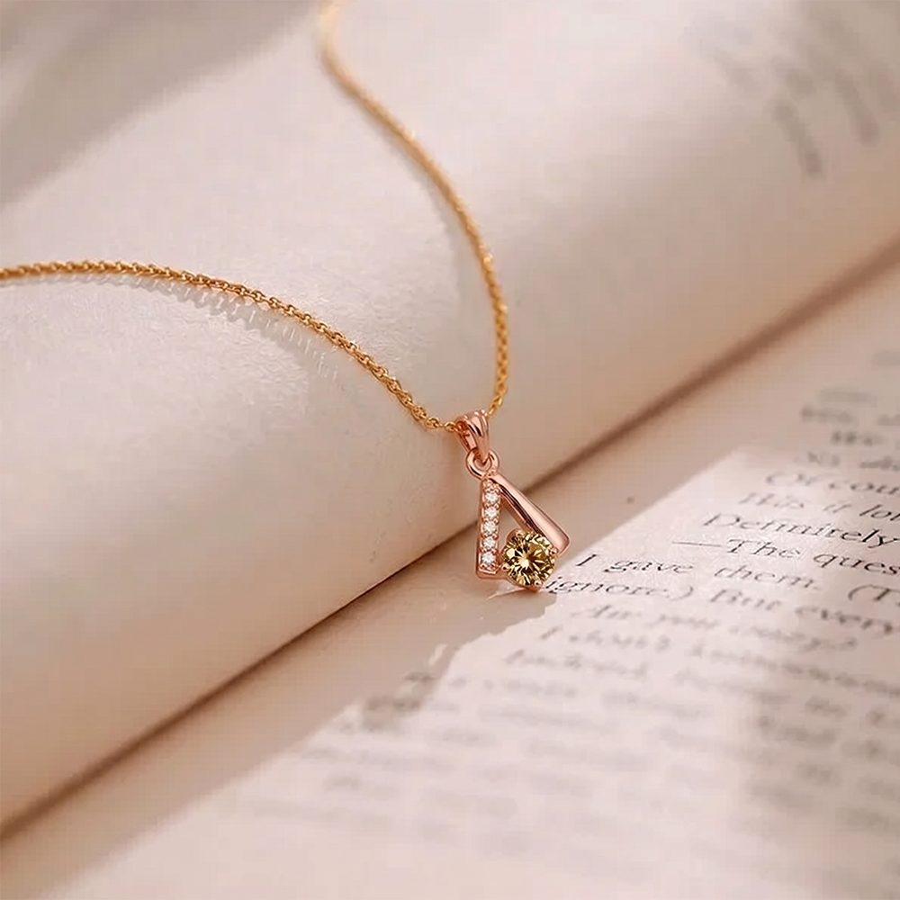 Urthn Gold Plated Assorted Colors Stylish Chain Pendant For Women & Girls (Pack of 12)