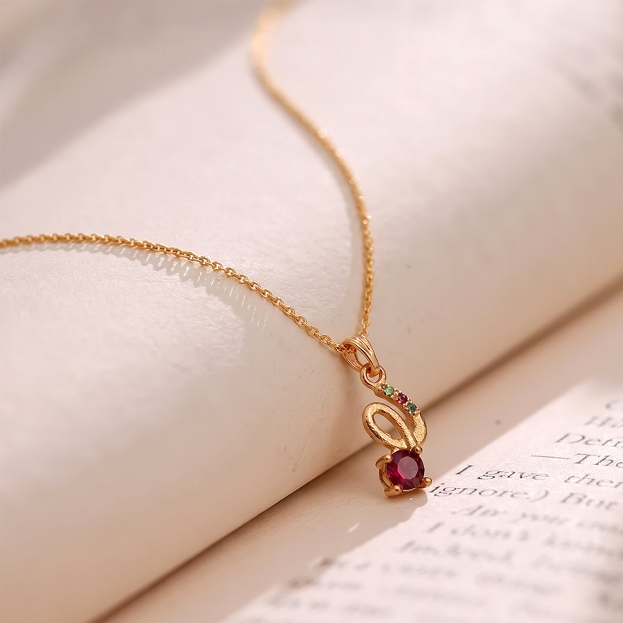 Urthn Gold Plated Assorted Colors Stylish Chain Pendant For Women & Girls (Pack of 12)