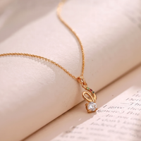 Urthn Gold Plated Assorted Colors Stylish Chain Pendant For Women & Girls (Pack of 12)