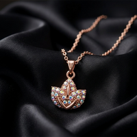 Urthn Rose Gold Plated Chain Pendant For Women/ Girls(Pack of 12)