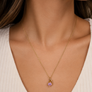Urthn Crystal Stone Dolphin Chain Pendant For Women/ Girls (Pack of 12)