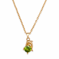 Urthn Crystal Stone Dolphin Chain Pendant For Women/ Girls (Pack of 12)