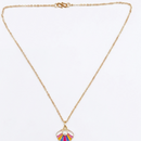 Urthn Trendy Meenakari Shell And Pearl Chain Pendant For Women/ Girls  (Pack of 12)