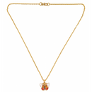  Urthn Cute Butterfly Design Meenakari Chain Pendant For Women/ Girls