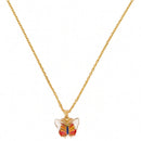 Urthn Cute Butterfly Design Meenakari Chain Pendant For Women/ Girls (Pack of 12)