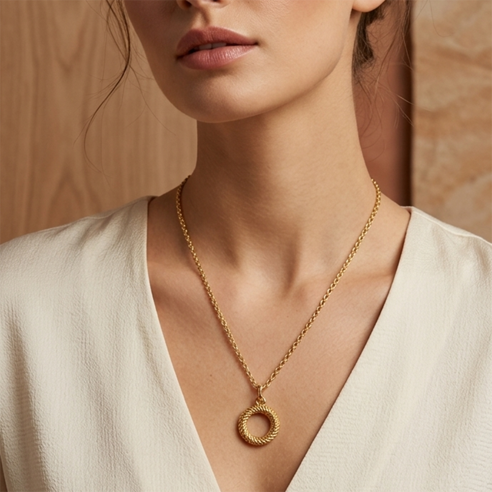 Urthn Gold Plated World Map Chain Pendant for Women & Girls (Pack of 12)