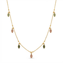 Urthn Elegant Gold Plated Teardrop Charm Necklace with Delicate Chain(Pack of 3)