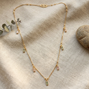 Urthn Elegant Gold Plated Stylish Necklace with Delicate Chain(Pack of 3)