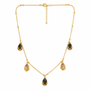 Urthn Designer Style Gold Chain Necklace with Drops Accents(Pack of 3)