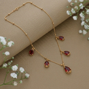 Urthn Stylish Gold Plated Multi Drop Charm Necklace(Pack of 3)