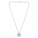 Urthn Graceful Butterfly Shape Meenakari Chain Pendant | Designer Jewellery for Women - 1205096A(Pack Of  12)