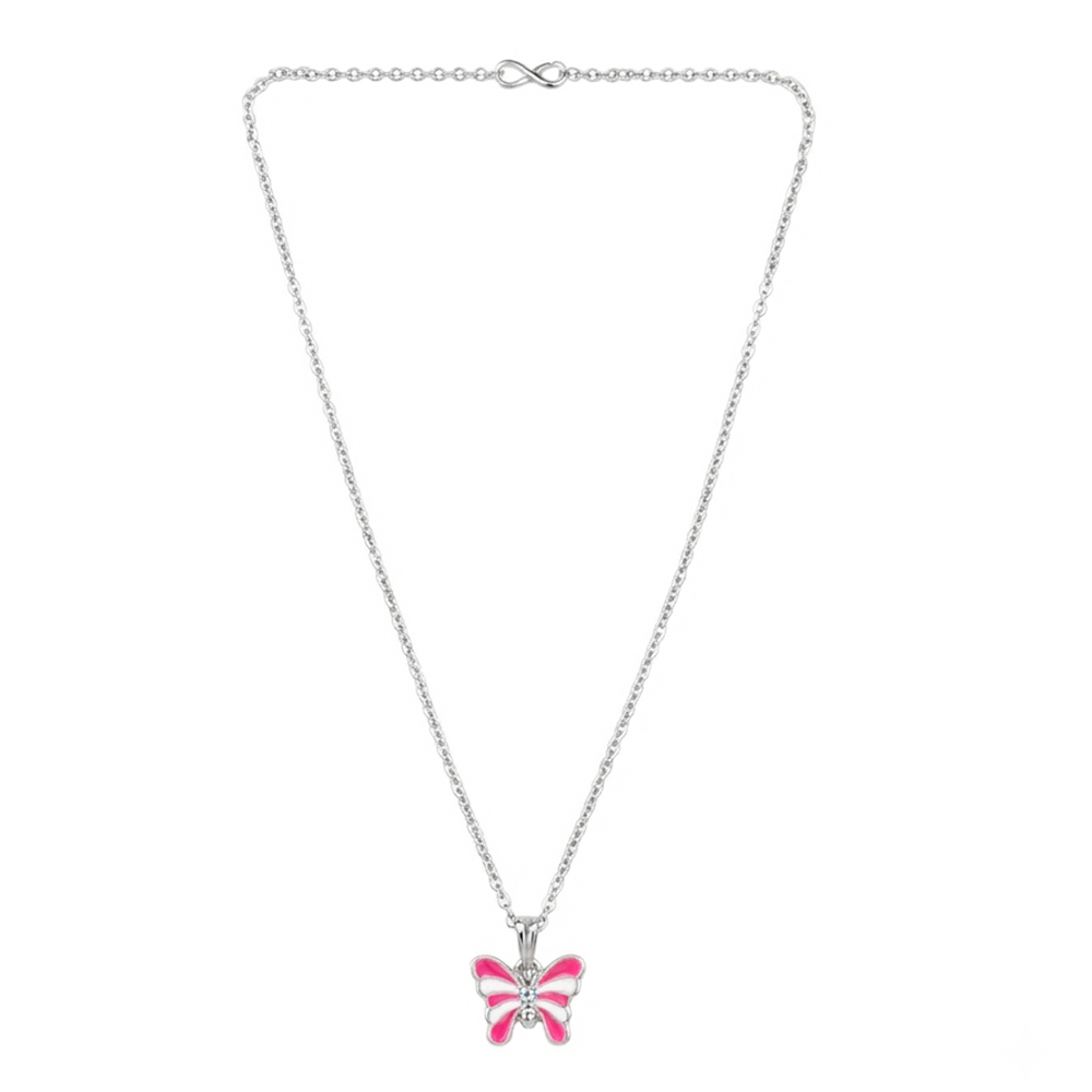Urthn Graceful Butterfly Shape Meenakari Chain Pendant | Designer Jewellery for Women - 1205096F(Pack Of  12)