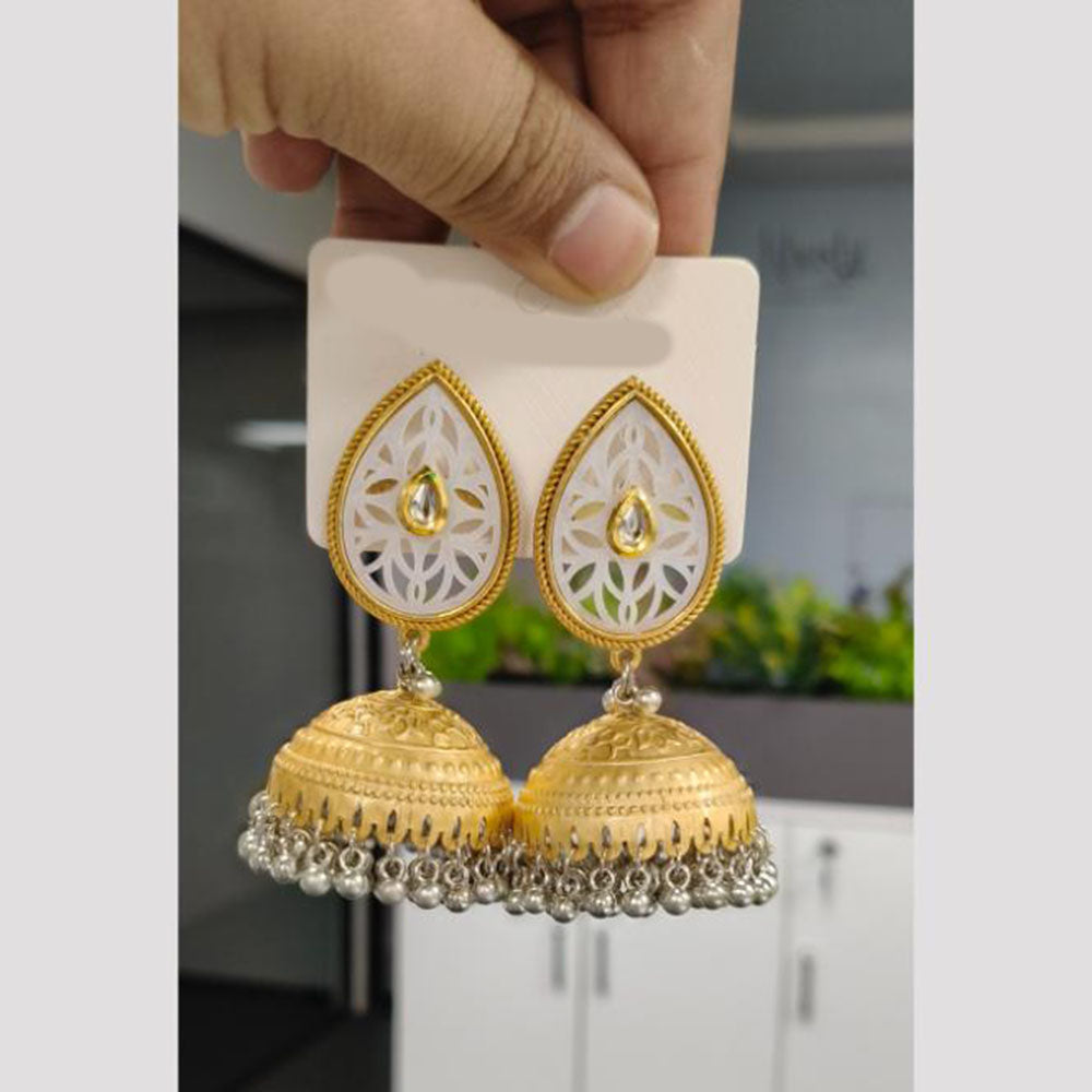 Wearhouse Fashion 2 Tone Plated Jhumki Earrings Timeless Elegance With Modern Twist
