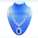 BK Fashion Silver Plated AD Stone Necklace