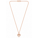 Urthn Stylish Rose Gold Plated Floating American Diamond Pendant Necklace(Pack of 3)