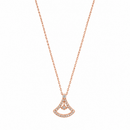 Urthn Stylish Rose Gold Plated Floating American Diamond Pendant Necklace(Pack of 3)