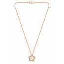 Urthn Stylish Rose Gold Plated Floating American Diamond Pendant Necklace(Pack of 3)