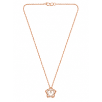 Urthn Stylish Rose Gold Plated Floating American Diamond Pendant Necklace(Pack of 3)