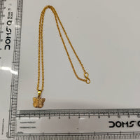 Urthn Dazzling Austrian Stone Gold Plated Butterfly Chain Pendant for Women(Pack Of 12)