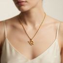 Urthn Dazzling Austrian Stone Gold Plated Heart Chain Pendant for Women(Pack Of 12)