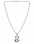 Urthn Glamorous Silver Plated Panda Shape Pendant Jewellery for Women(Pack Of 12)