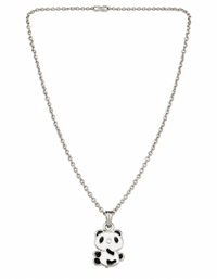 Urthn Glamorous Silver Plated Panda Shape Pendant Jewellery for Women(Pack Of 12)