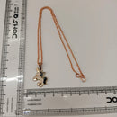 Urthn Fashionable Rose Gold Plated Unicorn Shape Pendant Chain Necklace for Women(Pack Of 12)