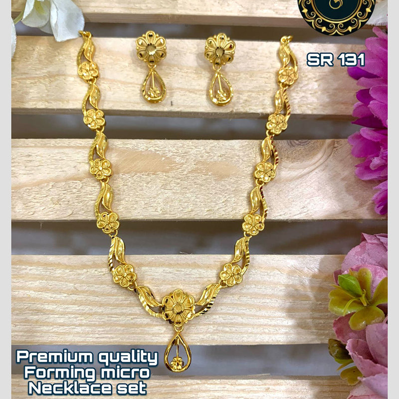 Siara Collections Forming Gold Necklace Set