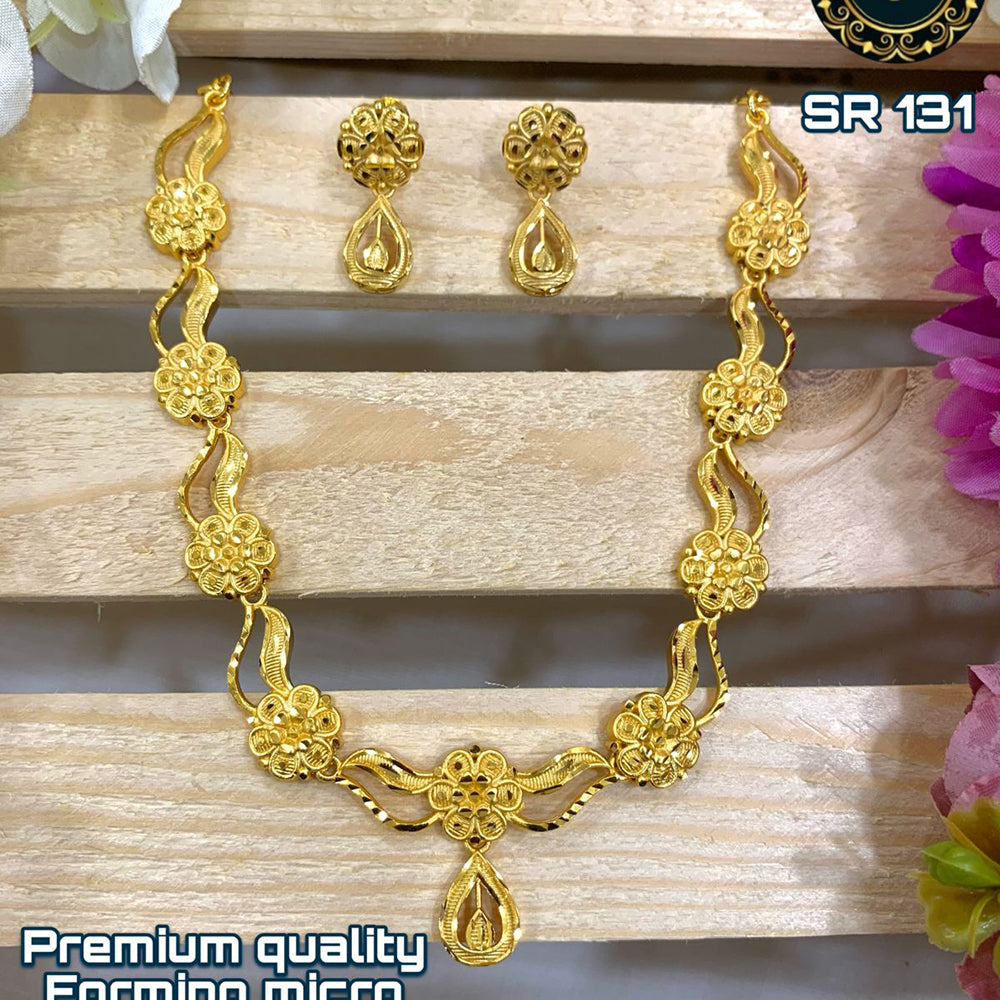 Siara Collections Forming Gold Necklace Set