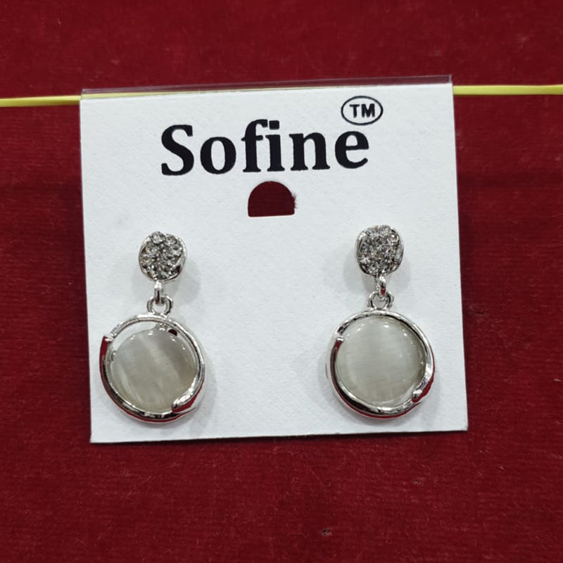 Sofine Silver Plated Stud Earrings