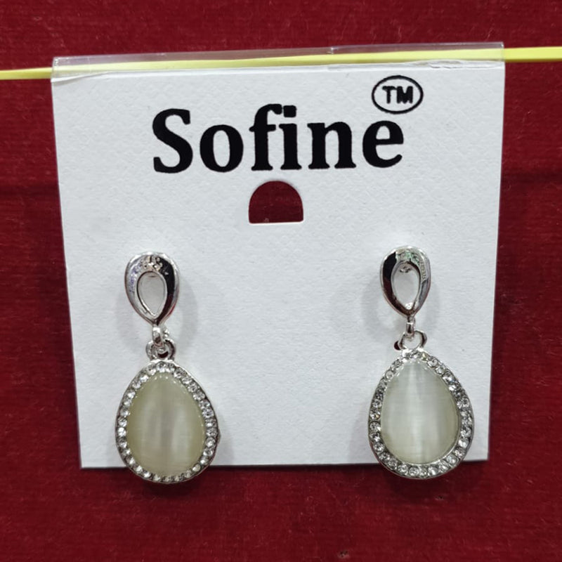 Sofine Silver Plated Stud Earrings