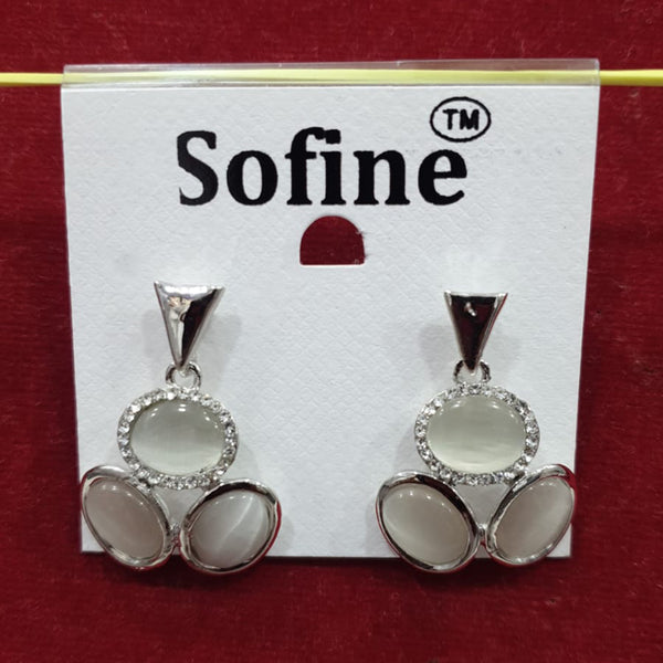Sofine Silver Plated Stud Earrings