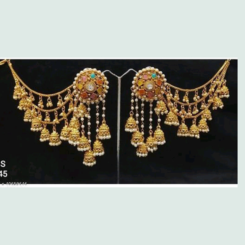 JCM Jewellery Gold Plated Kanchain Earrings