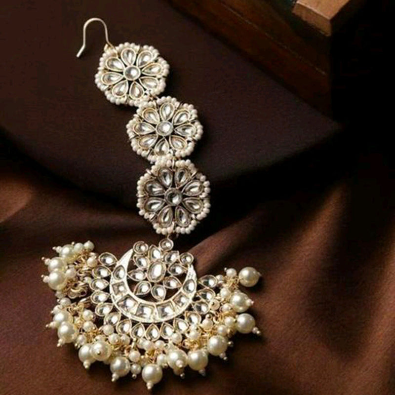 JCM Jewellery Gold Plated Crystal Stone Maangtika