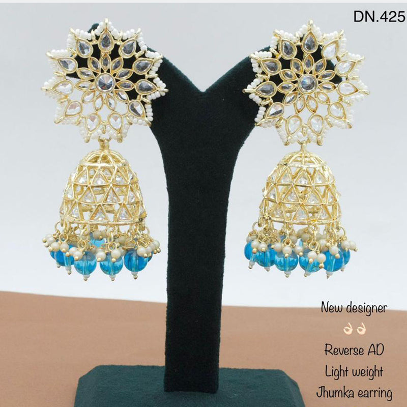 JCM Jewellery Gold Plated Crystal Stone Jhumki Earrings