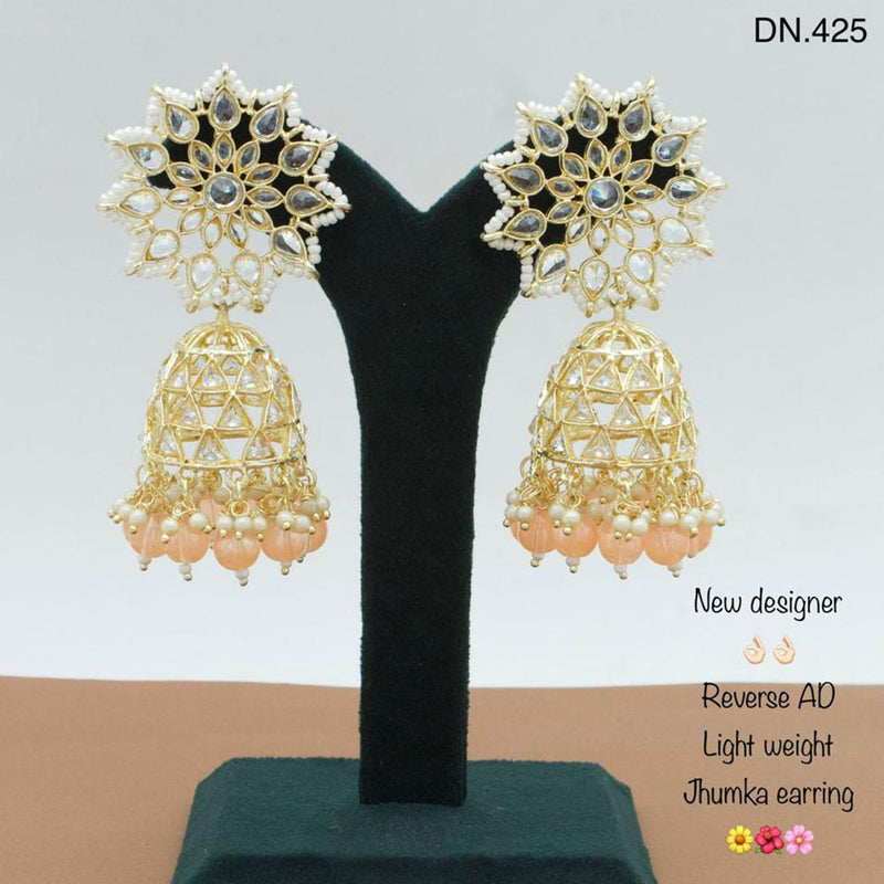 JCM Jewellery Gold Plated Crystal Stone Jhumki Earrings