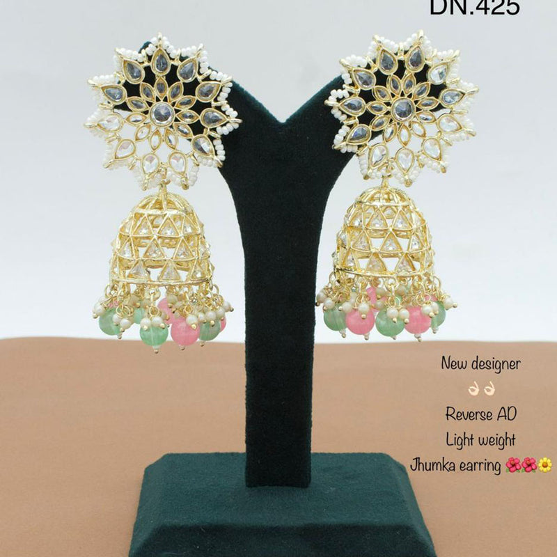 JCM Jewellery Gold Plated Crystal Stone Jhumki Earrings