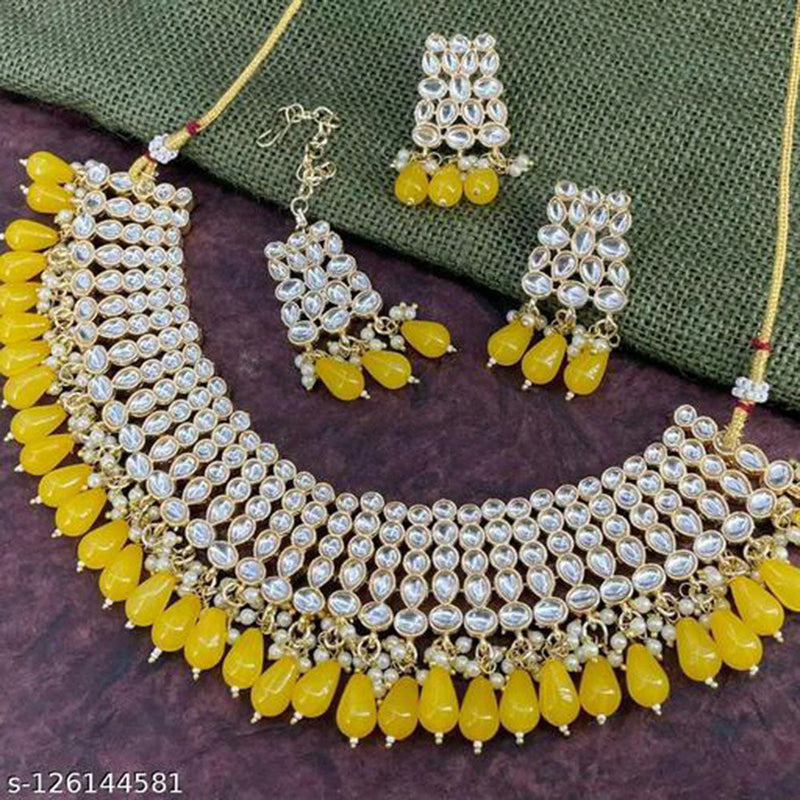 Jcm Jewellery Gold Plated Kundan Stone Necklace Set