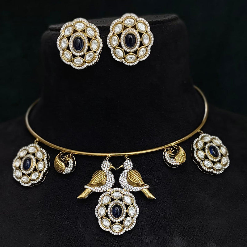 Jcm Jewellery Gold Plated Kundan Stone Choker Necklace Set