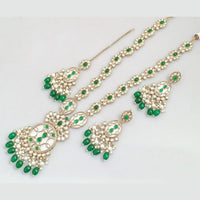 JCM Gold Plated Polki Kundan Stone Necklace Set