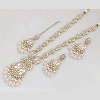 JCM Gold Plated Polki Kundan Stone Necklace Set