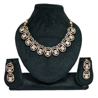 JCM Gold Plated Crystal And Austrain Stone Necklace Set