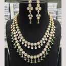 JCM Gold Plated Polki Kundan Stone And Beads Necklace Set