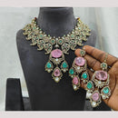 JCM Gold Plated American Diamond Necklace Set
