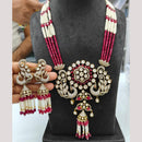 JCM Gold Plated Austrian Stone And Beads Long Necklace Set