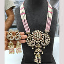 JCM Gold Plated Austrian Stone And Beads Long Necklace Set